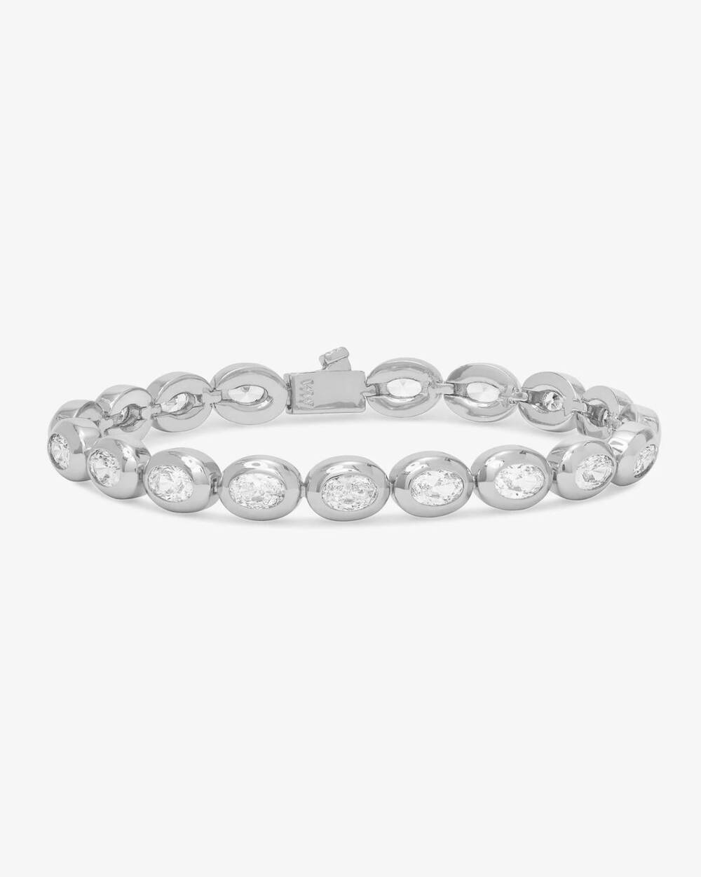 NEW MELINDA MARIA women's she's a boss tennis bracelet in silver